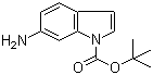 1-Boc-6-氨基吲哚分子式结构图