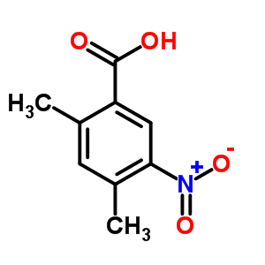 2,4-二甲基-5-硝基苯甲酸分子式结构图