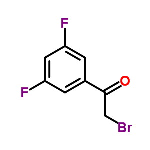 2-溴-3,5-二氟苯乙酮分子式结构图