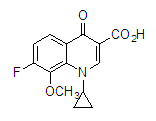 1-环丙基-7-氟-8-甲氧基-4-氧代-1,4-二氢喹啉-3-甲酸分子式结构图