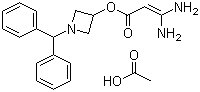 1-二苯甲基氮杂环丁-3-基 3,3-二氨基丙烯酸酯乙酸盐分子式结构图