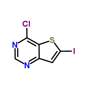 4-氯-6-碘噻吩并[3,2-d]嘧啶分子式结构图