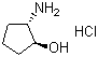 反式-(1S,2R)-2-氨基-环戊醇盐酸盐分子式结构图