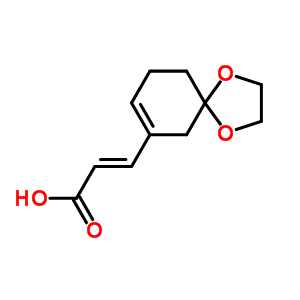 (E)-3-(1,4-二噁螺[4.5]-7-癸基-7-基)丙烯酸分子式结构图