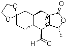 (1'R,3'aR,4'aR,8'aR,9'S,9'aS)-十氢-1'-甲基-3'-氧代-螺[1,3-二氧环戊烷-2,6'(3'H)-萘并[2,3-c]呋喃]-9'-甲醛分子式结构图