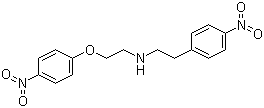 4-硝基-N-[2-(4-硝基苯氧基)乙基]苯乙胺分子式结构图