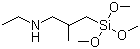 N-乙基-3-三甲氧基硅烷-2-甲基丙胺分子式结构图