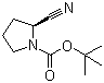 (S)-1-N-Boc-2-吡咯烷甲腈分子式结构图