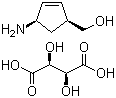 (1S-cis)-4-氨基-2-环戊烯基-1-甲醇 D-酒石酸盐分子式结构图