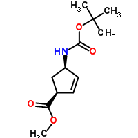 (3aR,4R,6S,6aS)-4-[叔丁氧羰基氨基]-3-(1-乙基丙基)-3a,5,6,6a-四氢-4H-环戊并[d]异恶唑-6-羧酸甲酯分子式结构图