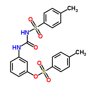 3-(3-甲苯基脲基)苯基4-甲基苯磺酸酯分子式结构图