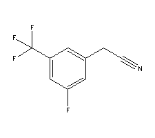 3-氟-5-(三氟甲基)苯乙腈分子式结构图