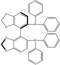 (R)-(+)-5,5'-双(二苯基膦)-4,4'-二-1,3-胡椒环分子式结构图