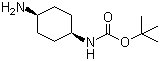 1-N-Boc-顺式-1,4-环己二胺分子式结构图