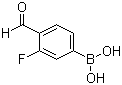 3-氟-4-甲酸基苯硼酸分子式结构图