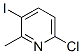 6-氯-3-碘-2-甲基吡啶分子式结构图