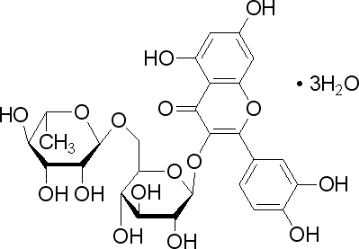 芦丁三水合物分子式结构图