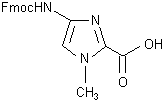 4-(Fmoc-氨基)-1-甲基-1H-咪唑-2-羧酸分子式结构图