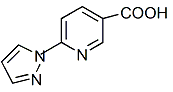 6-(1H-吡唑-1-基)烟酸分子式结构图