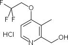 2-羟甲基-3-甲基-4-(2,2,2-三氟乙氧基)吡啶盐酸盐分子式结构图