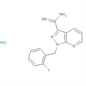 1-(2-氟苄基)-1H-吡唑并[3,4-b]吡啶-3-甲脒盐酸盐分子式结构图