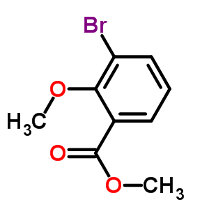 3-溴-2-甲氧基苯甲酸甲酯分子式结构图