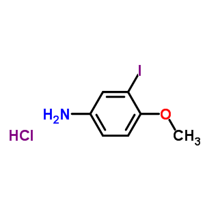 3-碘-4-甲氧基苯胺盐酸盐分子式结构图