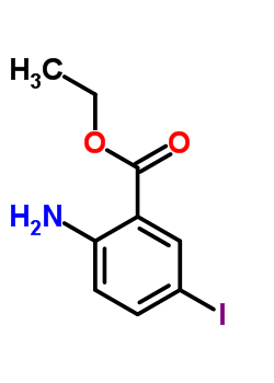 2-氨基-5-碘苯甲酸乙酯分子式结构图