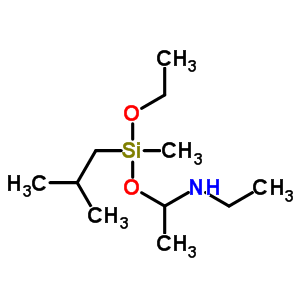 (3-(氮-乙胺基)异丁基)甲基二乙氧基硅烷分子式结构图