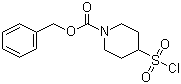 N-苄氧羰基-4-哌啶磺酰氯分子式结构图