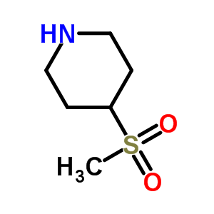 4-甲磺酰基-哌啶分子式结构图