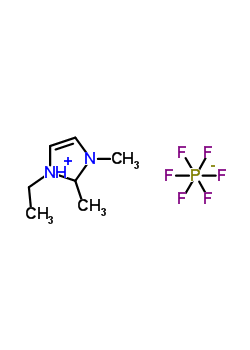 1-乙基-2,3-二甲基咪唑六氟磷酸盐分子式结构图