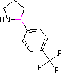 2-(4-三氟甲基苯)-吡咯烷分子式结构图