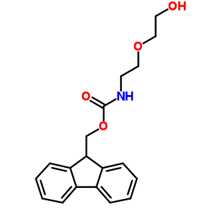 (9H-芴-9-基)甲基(2-(2-羟基乙氧基)乙基)氨基甲酸酯分子式结构图