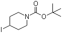 N-Boc-4-碘哌啶分子式结构图