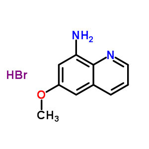 8-氨基-6-甲氧基喹啉氢溴酸盐分子式结构图