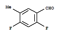 2,4-二氟-5-甲基苯甲醛分子式结构图