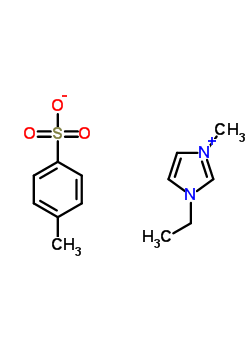 1-乙基-3-甲基咪唑嗡对甲苯磺酰酯分子式结构图