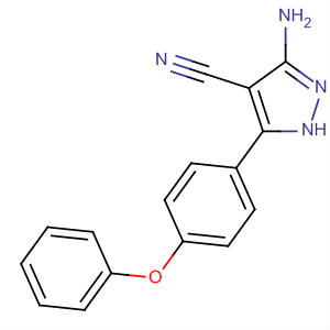 3-氨基-5-(4-苯氧基苯基)-4-氰基-1H-吡唑分子式结构图