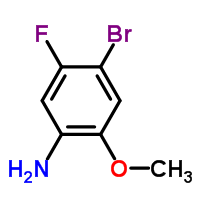 2-甲氧基-4-溴-5-氟苯胺分子式结构图