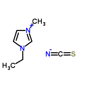 1-乙基-3-甲基咪唑硫氰酸盐分子式结构图