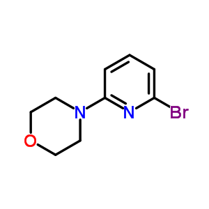 2-溴-6-(4-吗啉基)吡啶分子式结构图