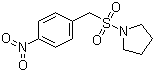 N-[(4-硝基苯基)-甲基磺酰基]吡咯烷分子式结构图