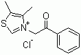 4,5-二甲基-3-(2-氧代-2-苯基乙基)噻唑鎓氯化物分子式结构图