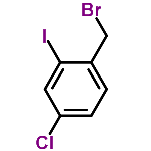 4-氯-2-碘溴苄分子式结构图