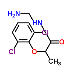 N-(2-氨基乙基)-2-(2,6-二氯苯氧基)丙酰胺分子式结构图