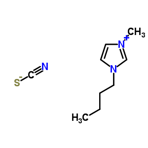 1-丁基-3-甲基咪唑硫氰酸盐分子式结构图