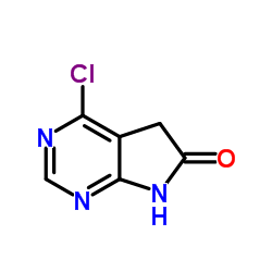 4-氯-5,7-二氢-6H-吡咯并[2,3-D]嘧啶-6-酮分子式结构图