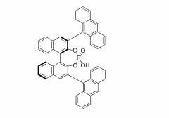 R-3,3'-双(9-蒽基)-1,1'-联萘酚磷酸酯分子式结构图