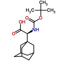 N-叔丁氧羰基-L-金刚烷基甘氨酸分子式结构图